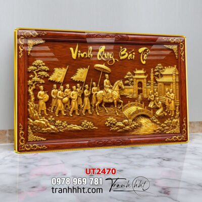Tranh thư pháp tri ân cha mẹ thầy cô treo tường UT2470
