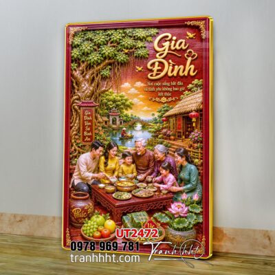 Tranh thư pháp tri ân cha mẹ thầy cô treo tường UT2472