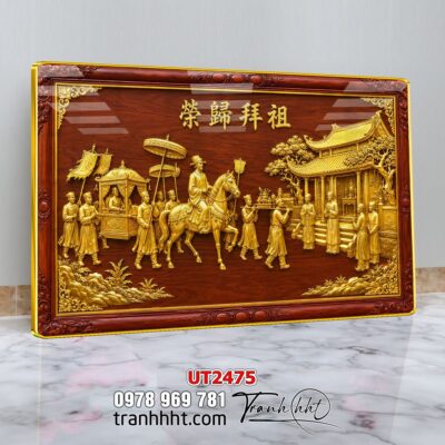 Tranh thư pháp tri ân cha mẹ thầy cô treo tường UT2475
