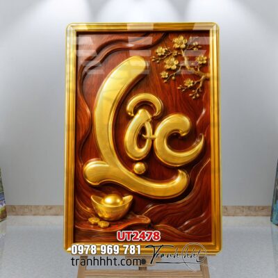Tranh thư pháp tri ân cha mẹ thầy cô treo tường UT2478