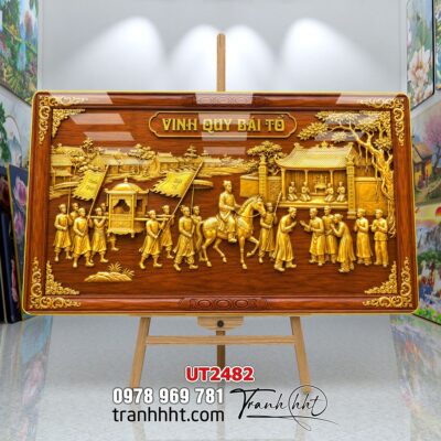 Tranh thư pháp tri ân cha mẹ thầy cô treo tường UT2482