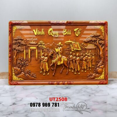 Tranh thư pháp tri ân cha mẹ thầy cô treo tường UT2508