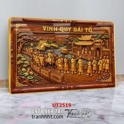 Tranh thư pháp tri ân cha mẹ thầy cô treo tường UT2519