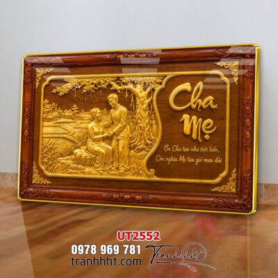 Tranh thư pháp tri ân cha mẹ thầy cô treo tường UT2552