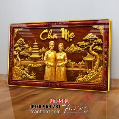Tranh thư pháp tri ân cha mẹ thầy cô treo tường UT2561