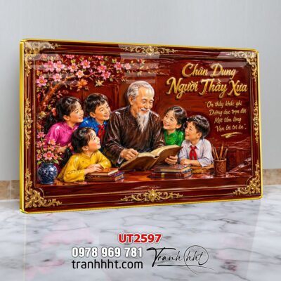Tranh thư pháp tri ân cha mẹ thầy cô treo tường UT2597