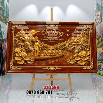 Tranh thư pháp tri ân cha mẹ thầy cô treo tường UT2598