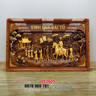 Tranh thư pháp tri ân cha mẹ thầy cô treo tường UT2605