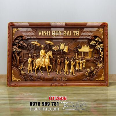 Tranh thư pháp tri ân cha mẹ thầy cô treo tường UT2606