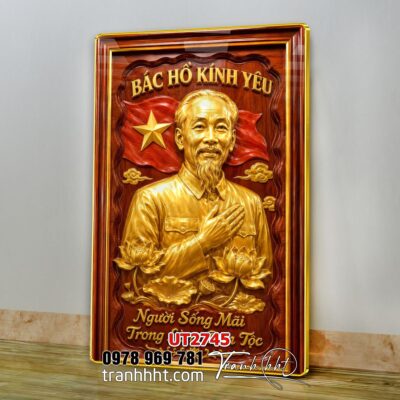 Tranh bác Hồ bác Giáp tranh Vĩ Nhân Quốc Khánh treo tường UT2745