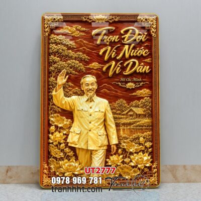 Tranh bác Hồ bác Giáp tranh Vĩ Nhân Quốc Khánh treo tường UT2777