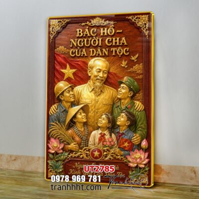 Tranh bác Hồ bác Giáp tranh Vĩ Nhân Quốc Khánh treo tường UT2785
