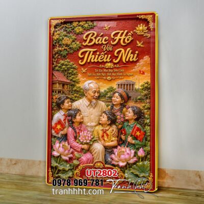 Tranh bác Hồ bác Giáp tranh Vĩ Nhân Quốc Khánh treo tường UT2802