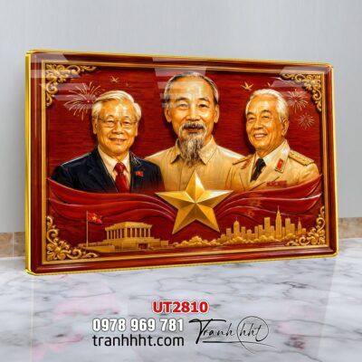 Tranh bác Hồ bác Giáp tranh Vĩ Nhân Quốc Khánh treo tường UT2810