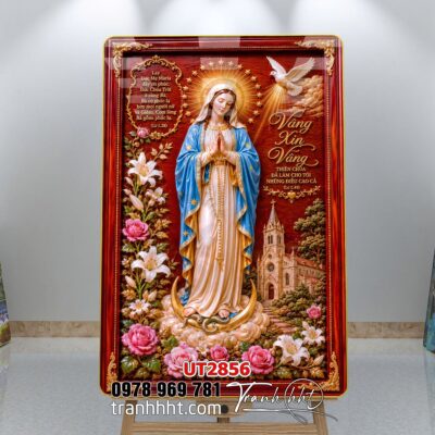 Tranh công giáo chúa giê su đức mẹ maria UT2856
