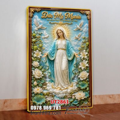 Tranh công giáo chúa giê su đức mẹ maria UT2861