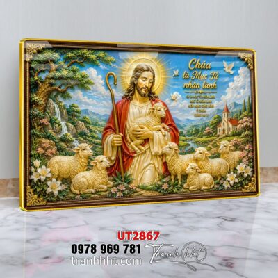 Tranh công giáo chúa giê su đức mẹ maria UT2867