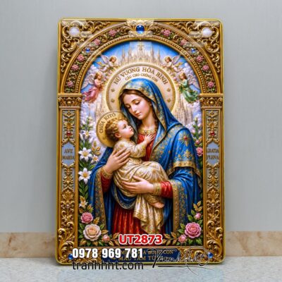 Tranh công giáo chúa giê su đức mẹ maria UT2873