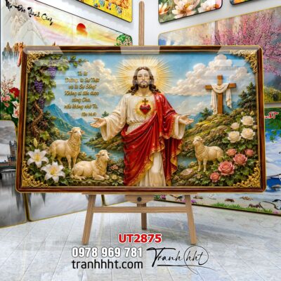 Tranh công giáo chúa giê su đức mẹ maria UT2875