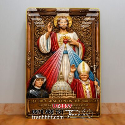Tranh công giáo chúa giê su đức mẹ maria UT2877