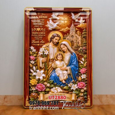 Tranh công giáo chúa giê su đức mẹ maria UT2880