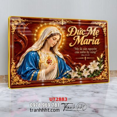 Tranh công giáo chúa giê su đức mẹ maria UT2883