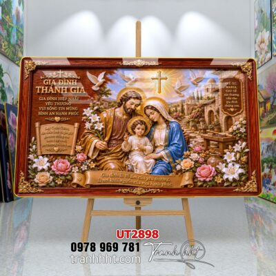 Tranh công giáo chúa giê su đức mẹ maria UT2898