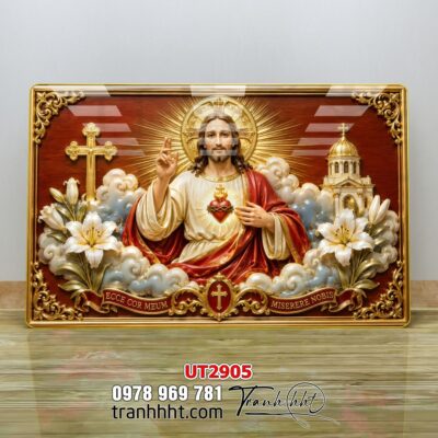 Tranh công giáo chúa giê su đức mẹ maria UT2905