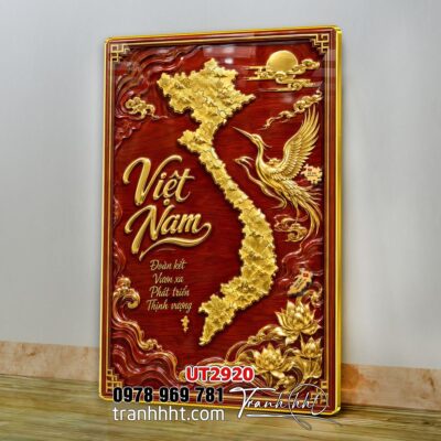 Tranh bản đồ Việt Nam 34 tỉnh thành treo tường UT2920